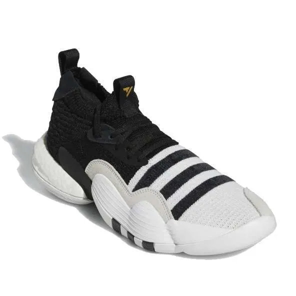 adidas Men’s Trae Young 2.0 Basketball Shoes – Cloud White / Core Black / Matte Gold