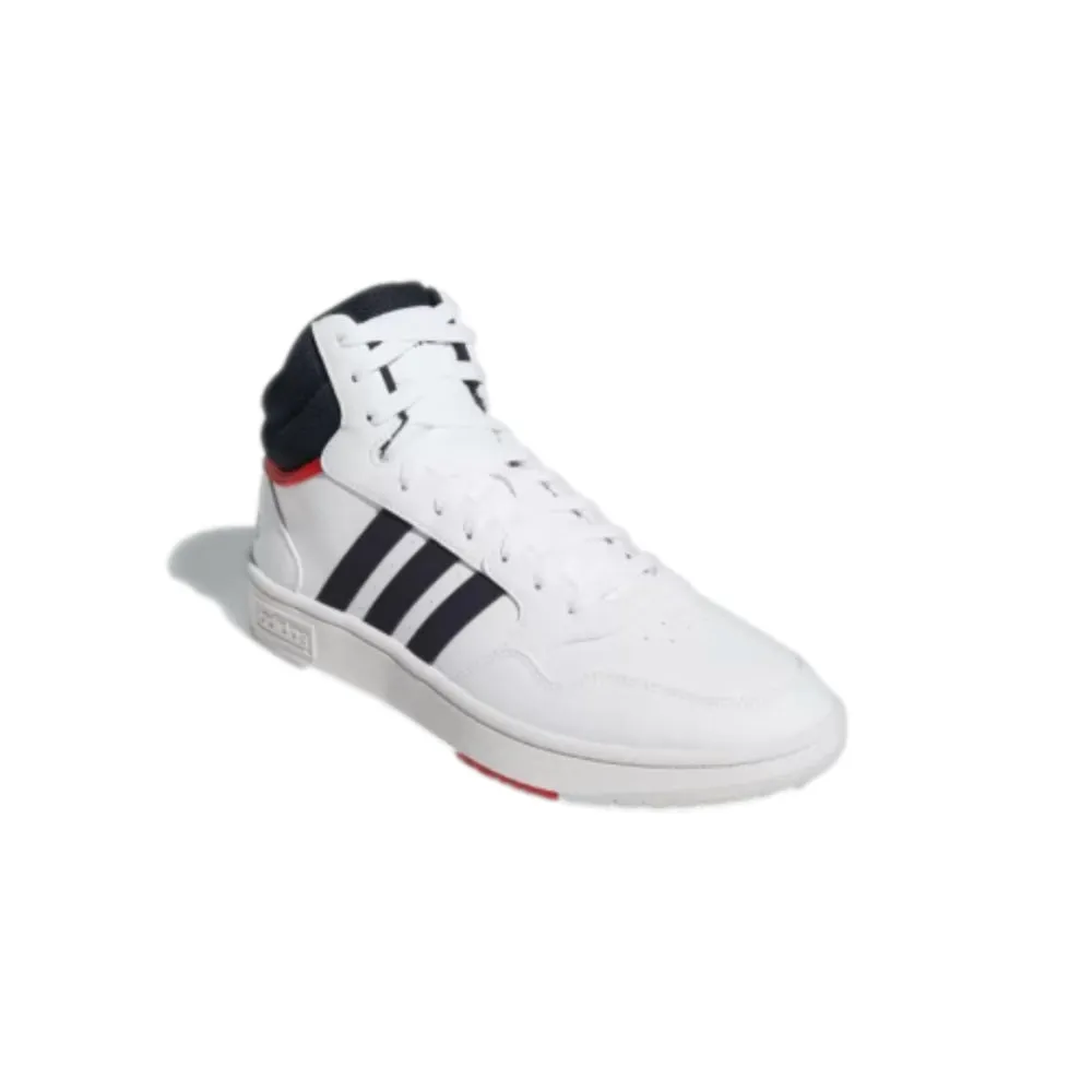 Adidas Men's Hoops 3.0 Mid Classic Vintage Basketball Shoe (White/Legend Ink/Vivid Red)