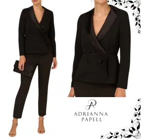 Adrianna Papell  |Blended Fabrics Long Sleeves Plain Party Style Elegant Style