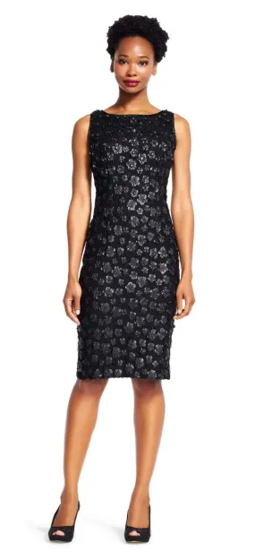 Adrianna Papell - Floral Faux Leather Dress AP1E200023