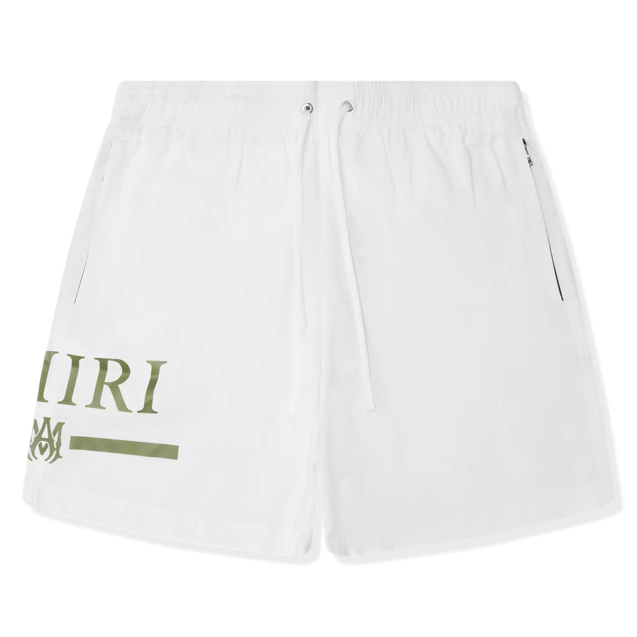 Amiri Ma Bar Logo Swim Shorts White