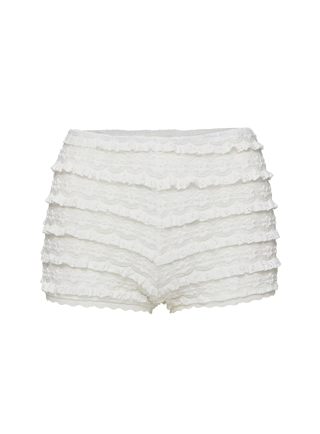 Angelis Lace Shorts White