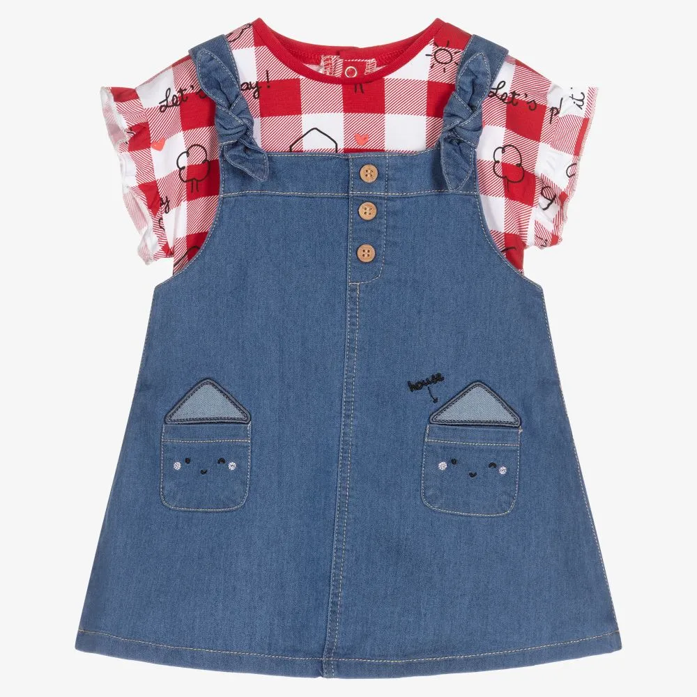 Baby Girls Denim Dress Set