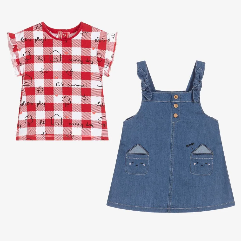 Baby Girls Denim Dress Set