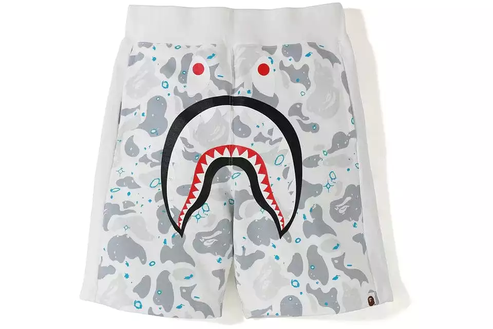 BAPE SHARK SHORTS WHITE