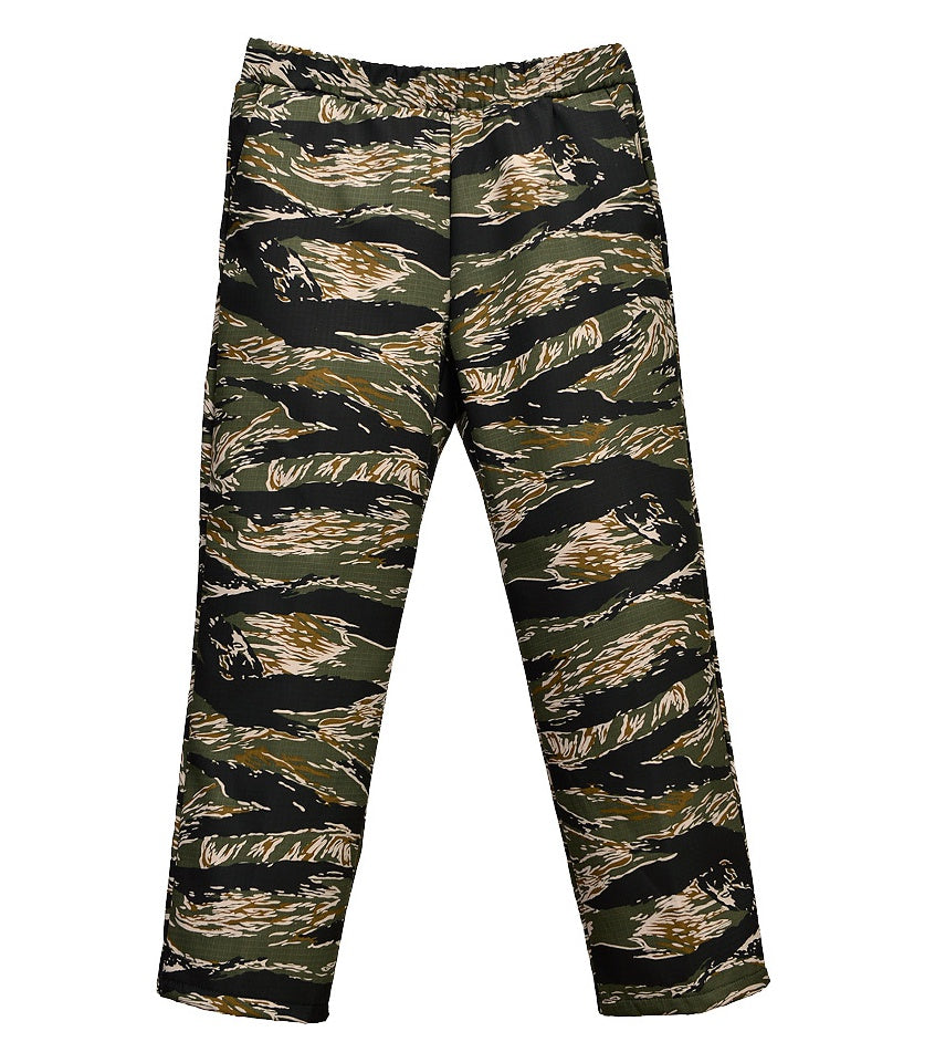 Black Khaki Camouflage Trousers Mens Waistband Casual Pants Relaxed