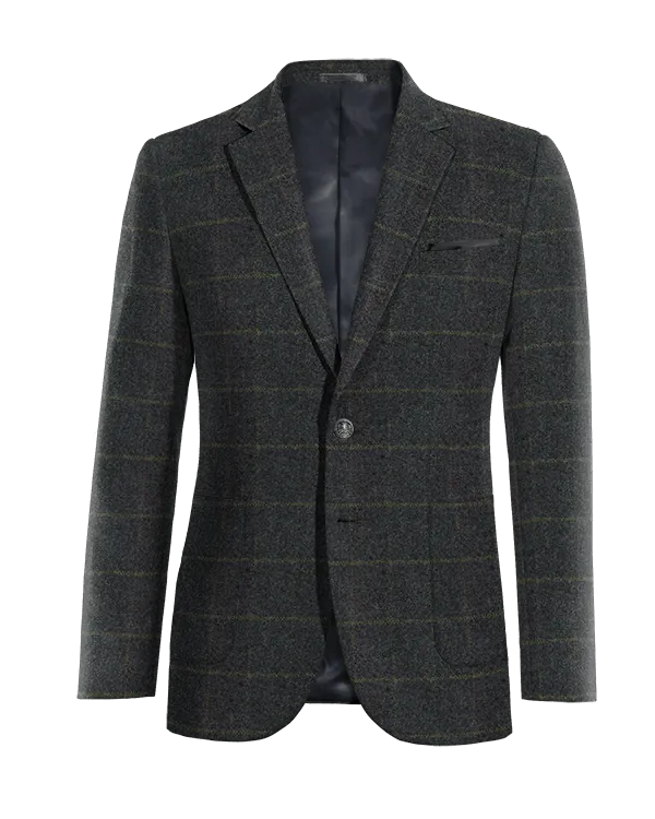  Blazer azul de tweed a cuadros edición limitada