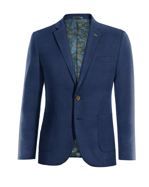  Blazer azul marino de lino edición limitada