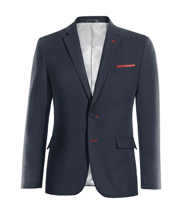  Blazer azul marino slim fit y con pañuelo