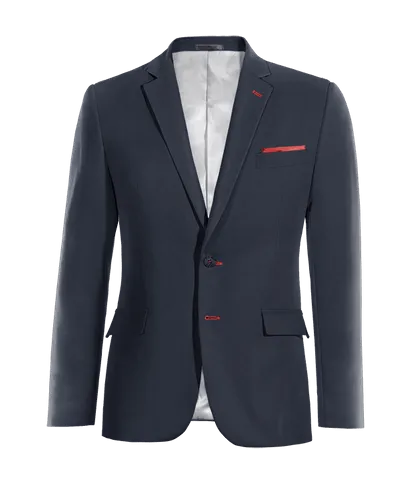  Blazer azul marino slim fit y con pañuelo