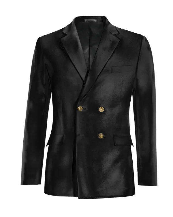  Blazer cruzada negro Ónix de terciopelo esencial