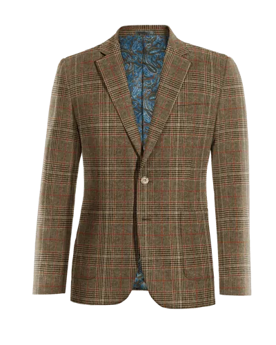  Blazer marrón de tweed príncipe de gales edición limitada