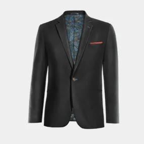  Blazer negro Ónix esencial de 1 botón y con pañuelo