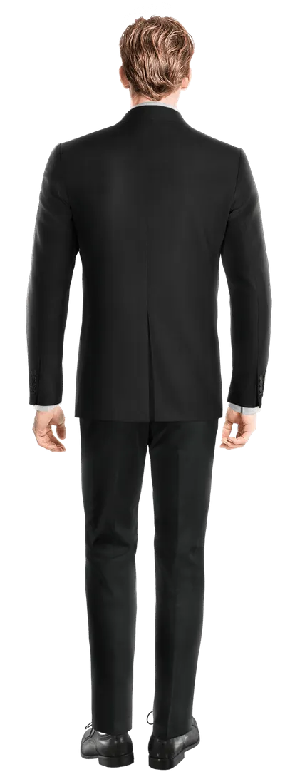  Blazer negro Ónix solapa en pico slim fit