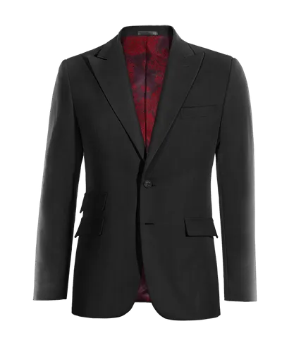  Blazer negro Ónix solapa en pico slim fit