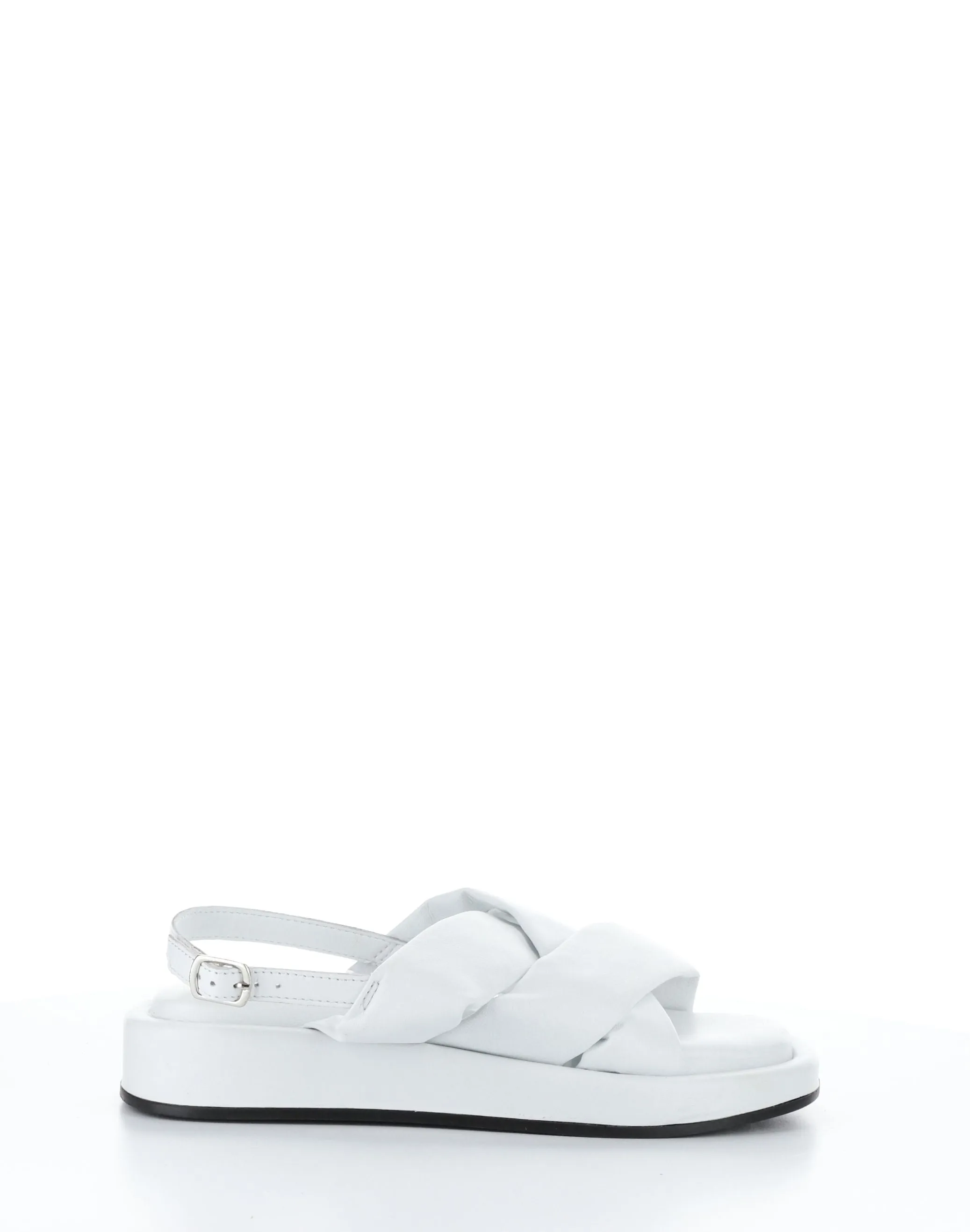 BLITZ WHITE Buckle Sandals