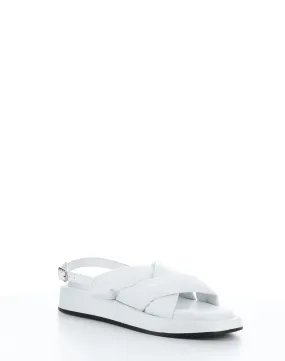 BLITZ WHITE Buckle Sandals