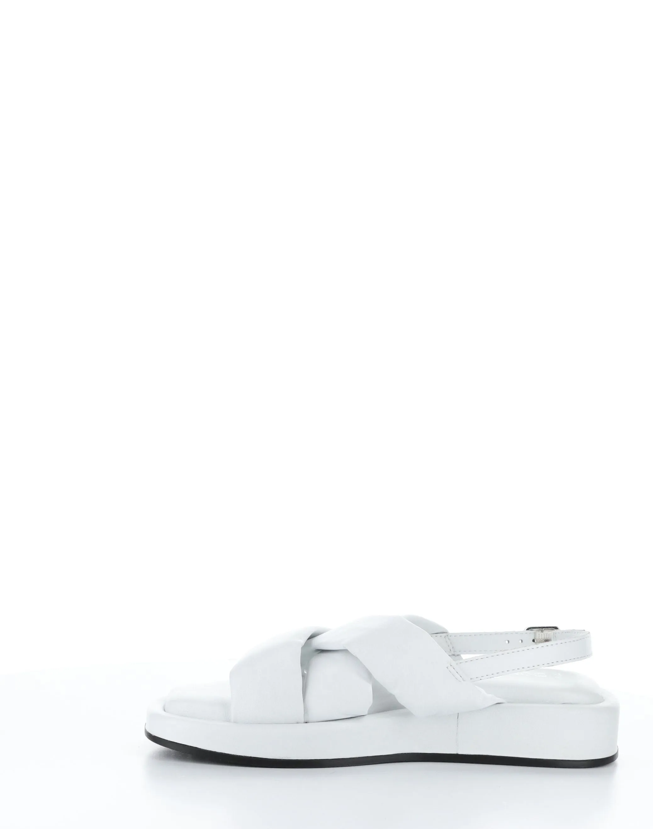 BLITZ WHITE Buckle Sandals