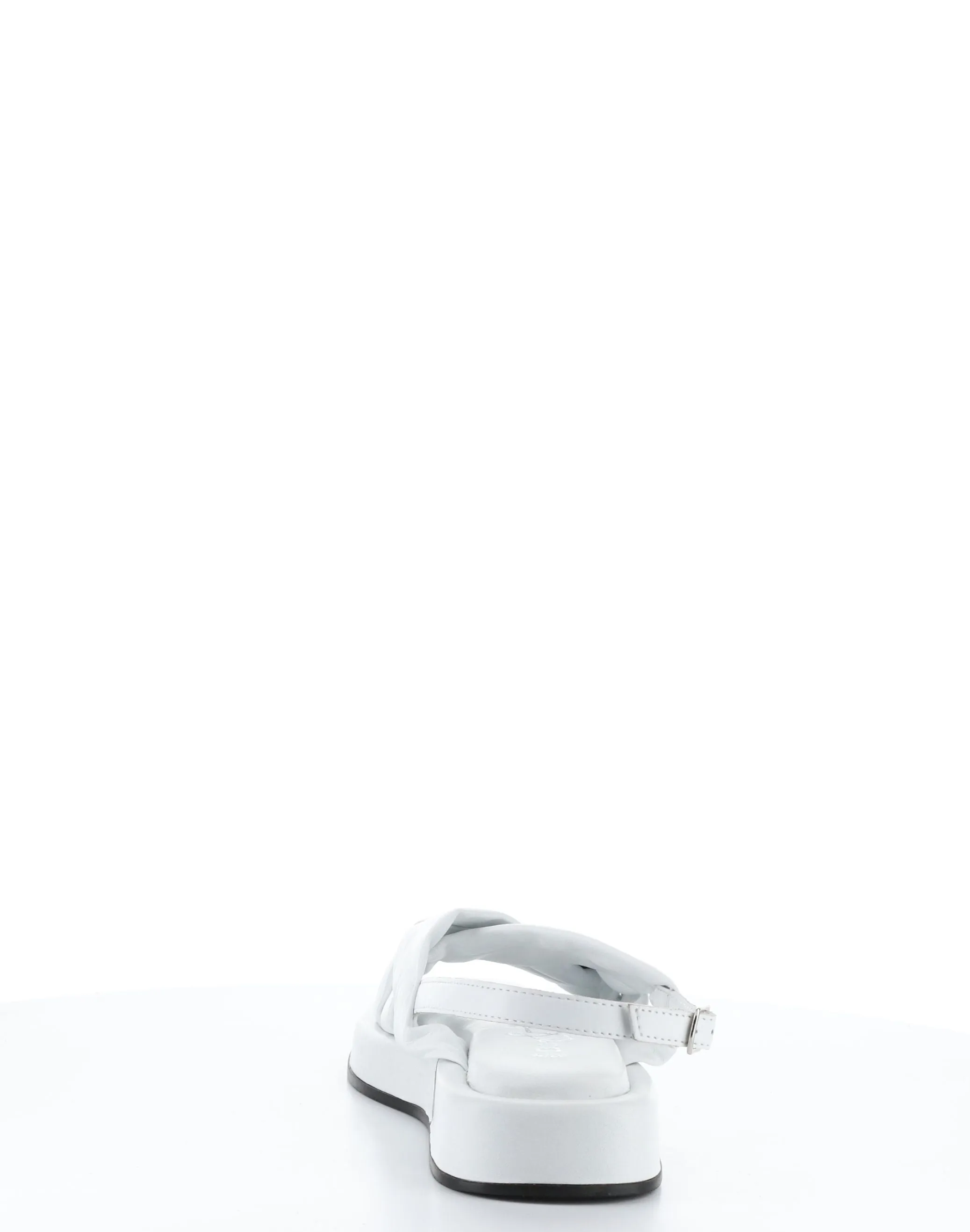 BLITZ WHITE Buckle Sandals