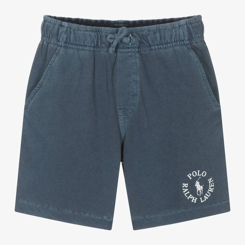 Boys Blue Cotton Jersey Shorts