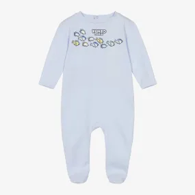 Boys Blue Organic Cotton Fish Babygrow