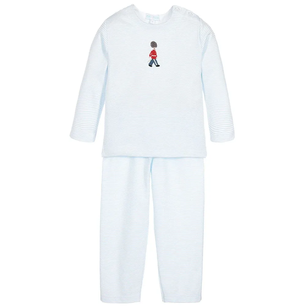 Boys Blue Pima Cotton Pyjamas 