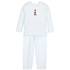 Boys Blue Pima Cotton Pyjamas 