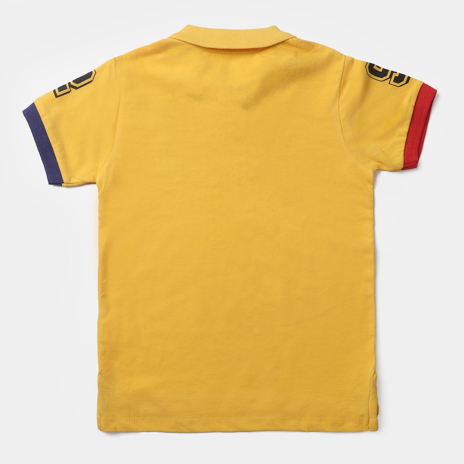 Boys Cotton PK Polo Number 1-Daffodil