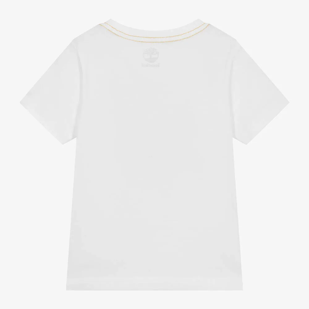 Boys White Organic Cotton T-Shirt