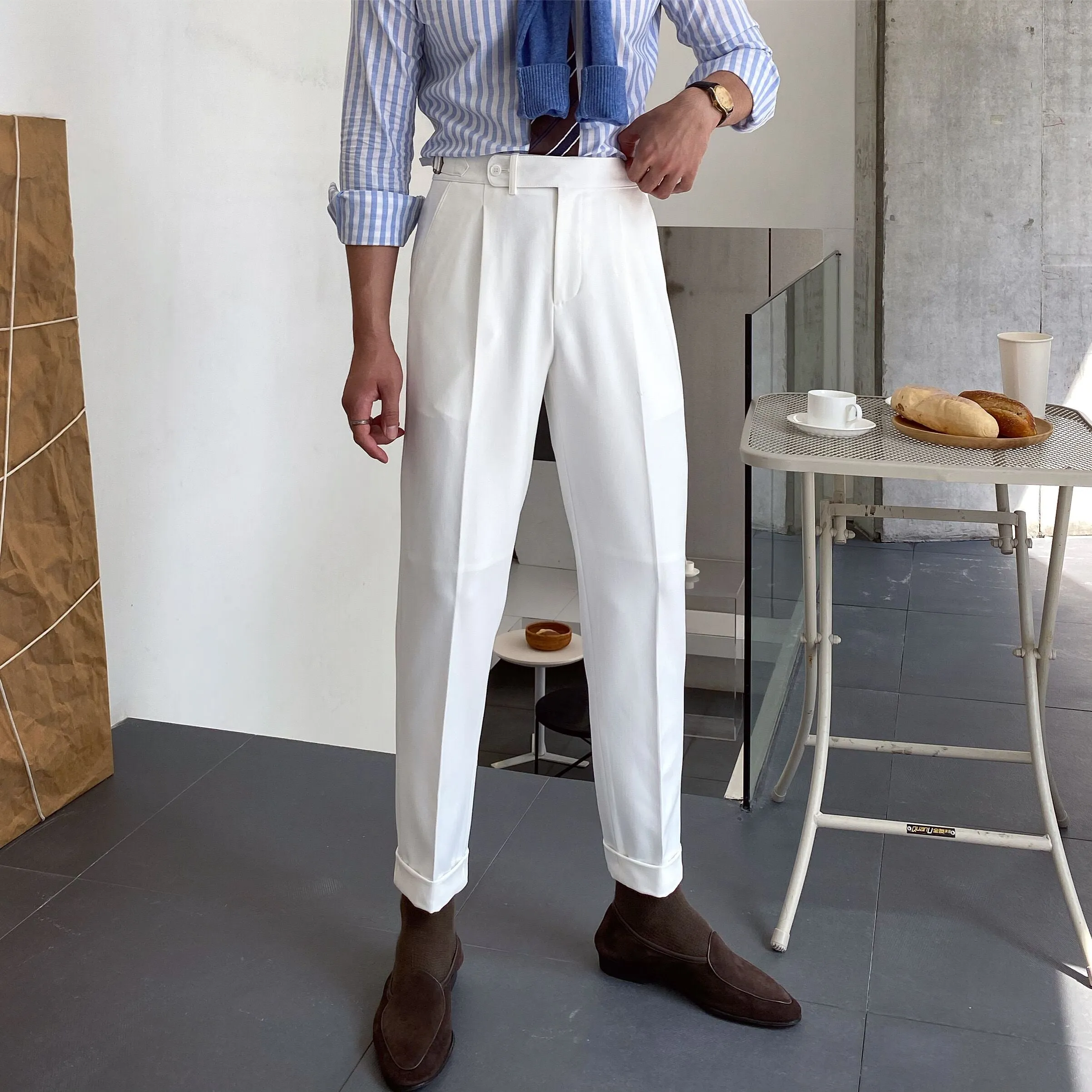 Business Casual Texture All-match Straight-leg Pants For Men