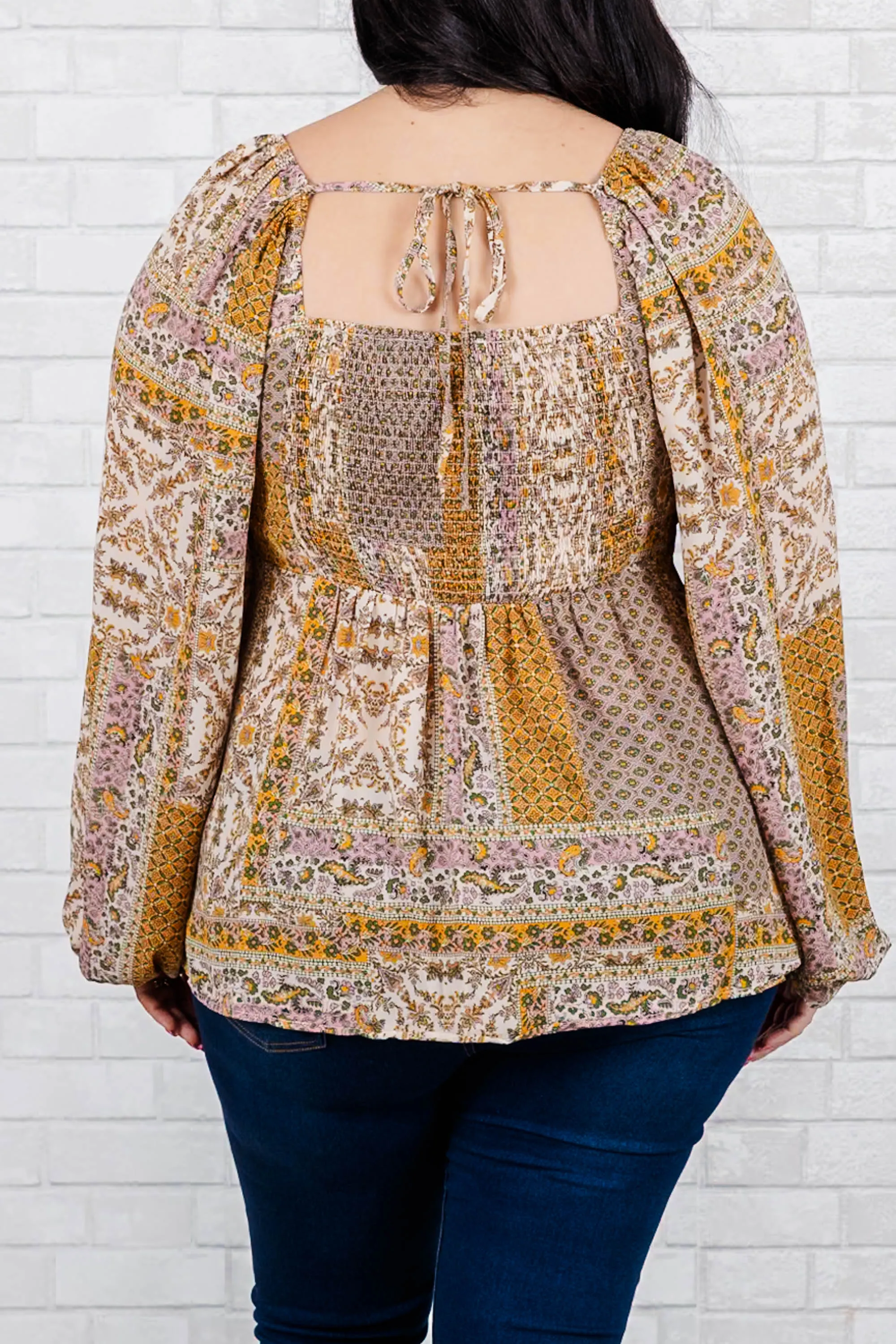 Buy Myself Flowers Blouse, Beige