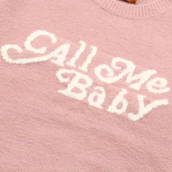 Call Me Baby  |Casual Style Unisex Street Style Logo V-neck & Crew neck