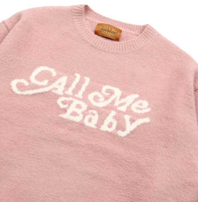 Call Me Baby  |Casual Style Unisex Street Style Logo V-neck & Crew neck