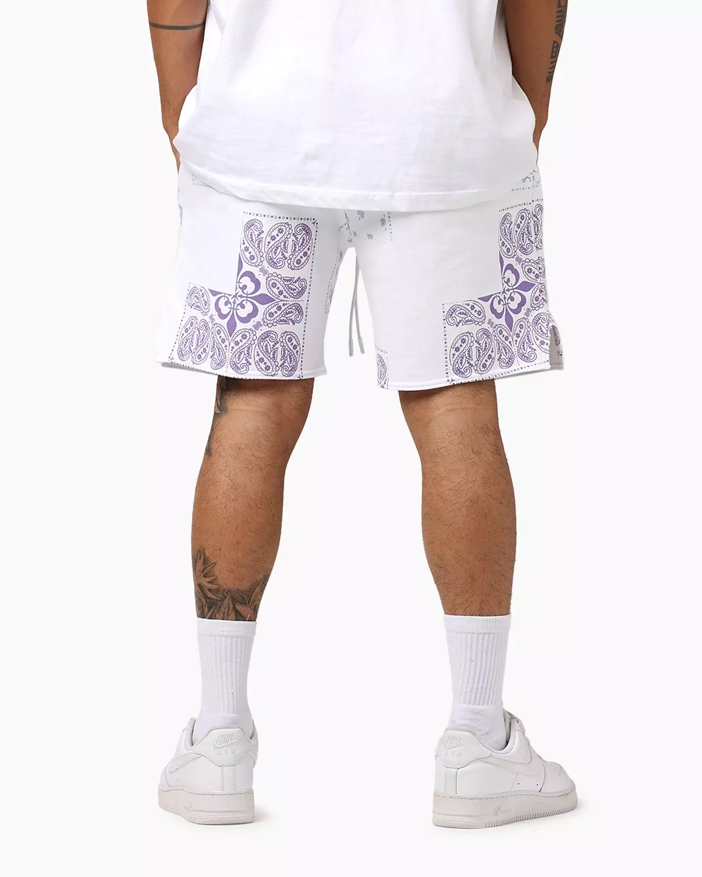 Carré Fragment Paisley Shorts White