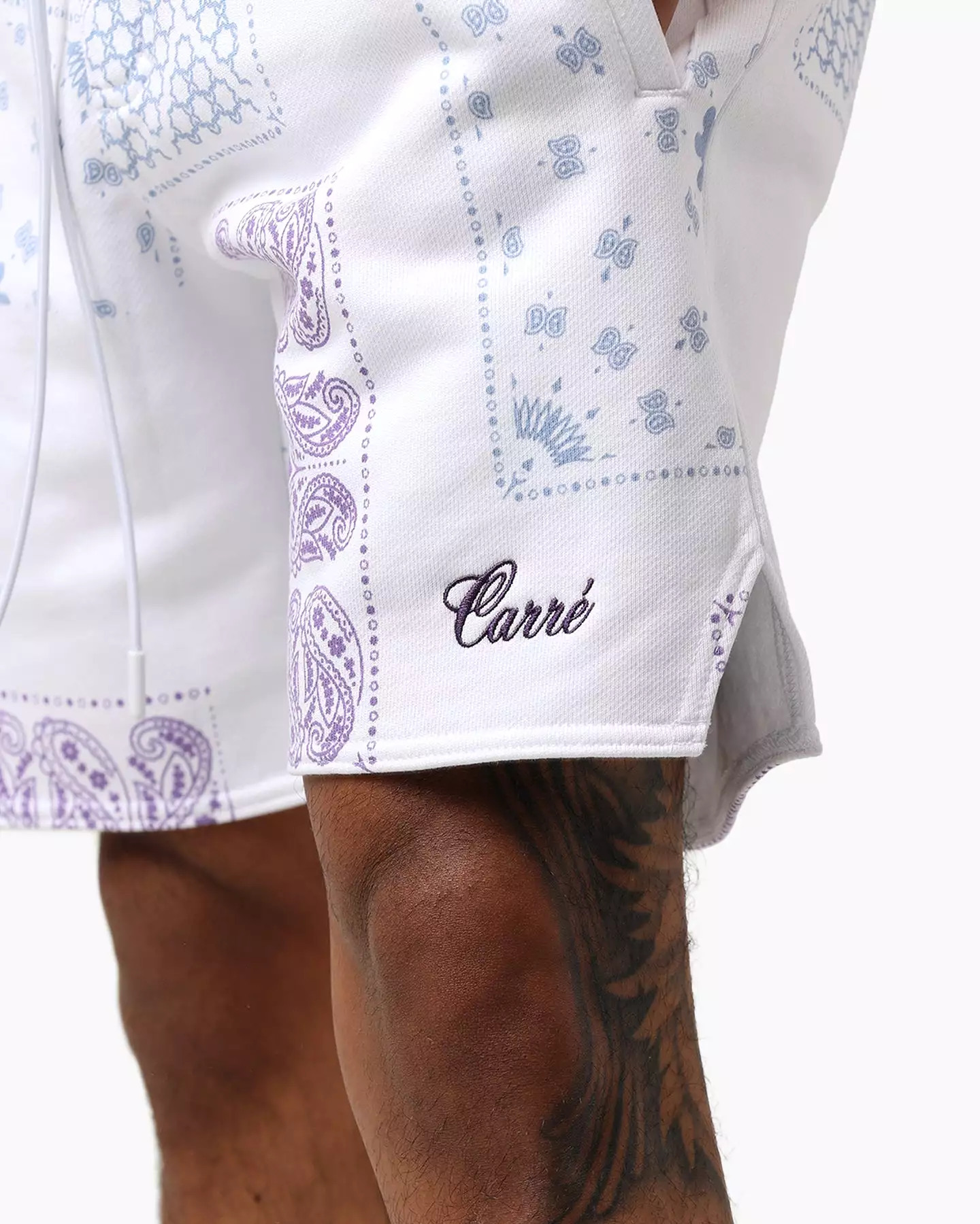 Carré Fragment Paisley Shorts White