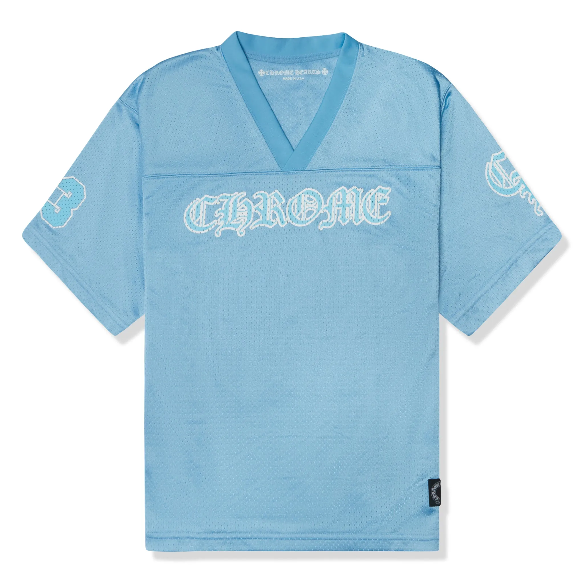 Chrome Hearts Stadium Mesh Short Sleeve Blue Jersey