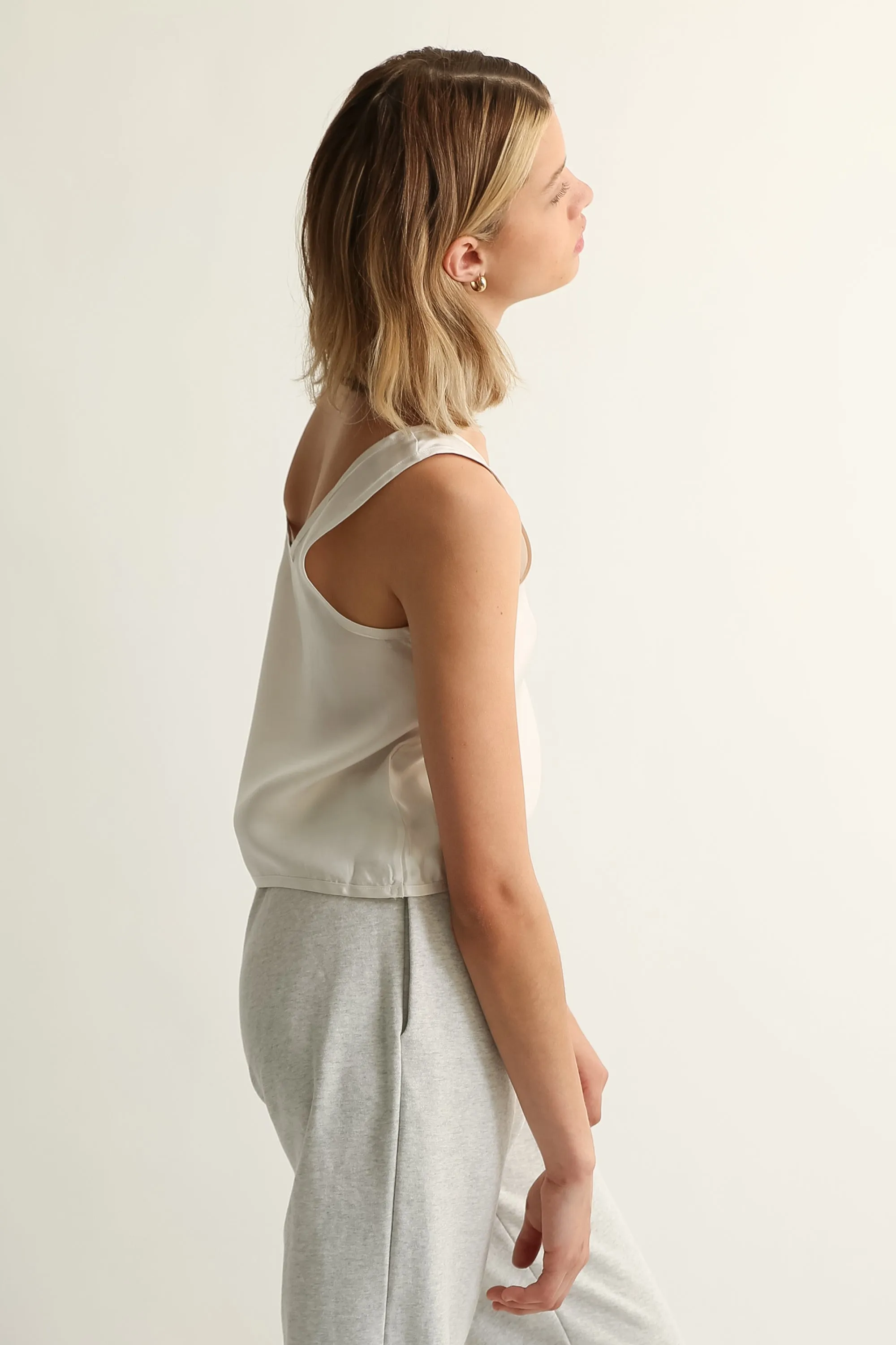 Cupro Cropped Tank