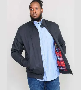 D555 Big Mens Navy Cotton Harrington Jacket (WINDSOR NAVY)