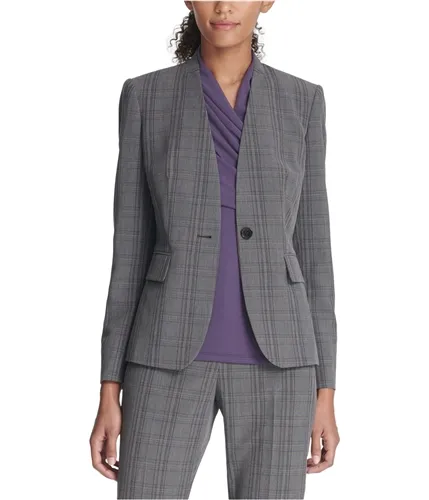 Dkny Womens Collarless One Button Blazer Jacket, TW3