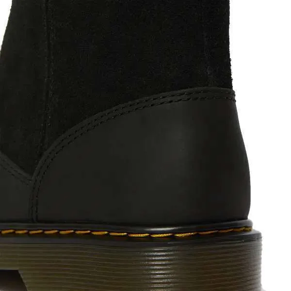 Dr. Martens Junior Fur-lined Juney Suede Boot – Black