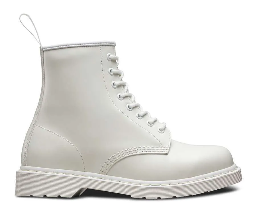 Dr. Martens Unisex 1460 Pascal Mono Lace Up Boot (White)