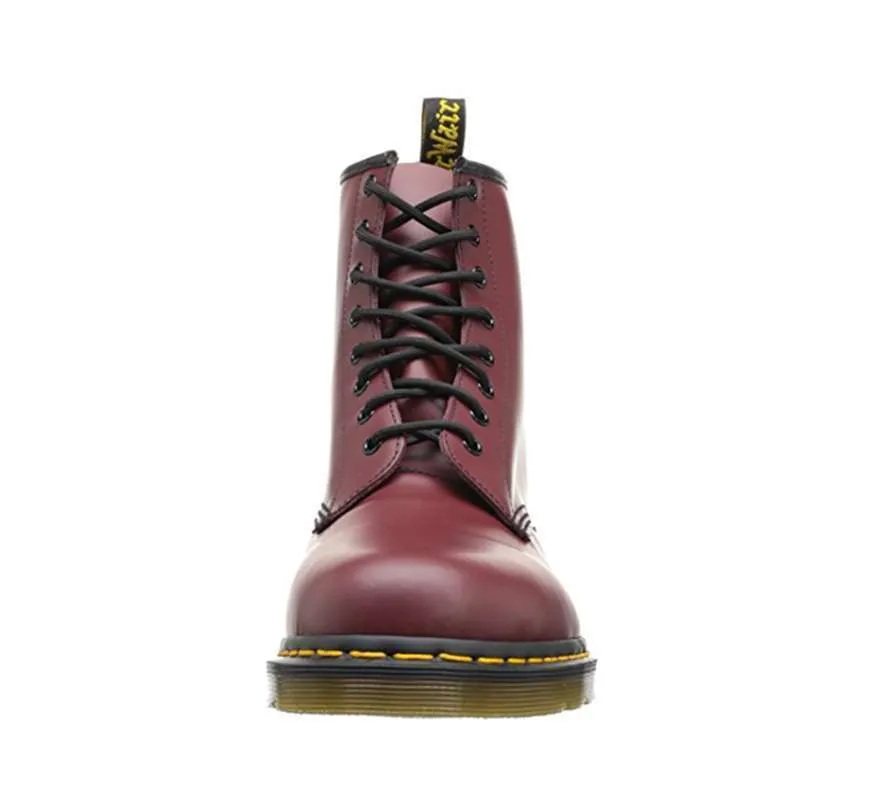 Dr. Martens Unisex 1460 Smooth Leather Lace Up Boot (Cherry Red)