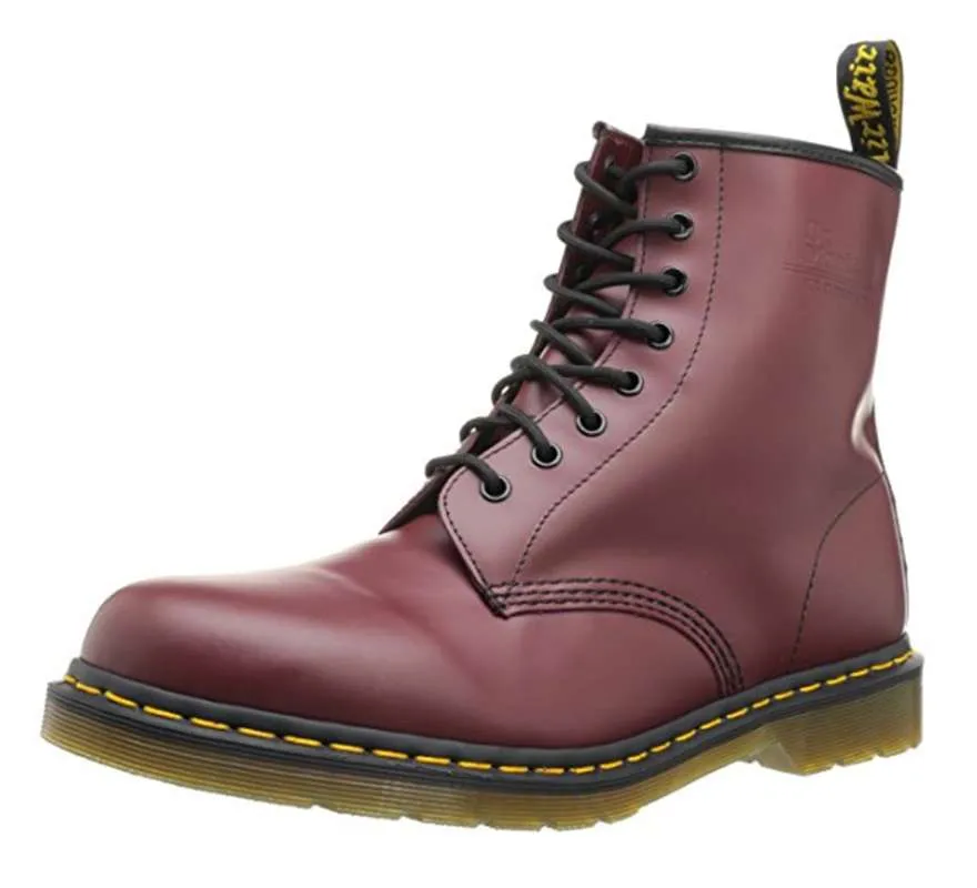 Dr. Martens Unisex 1460 Smooth Leather Lace Up Boot (Cherry Red)