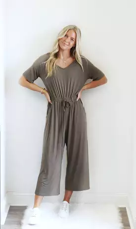 Emily Short Sleeve Jersey Jumpsuit