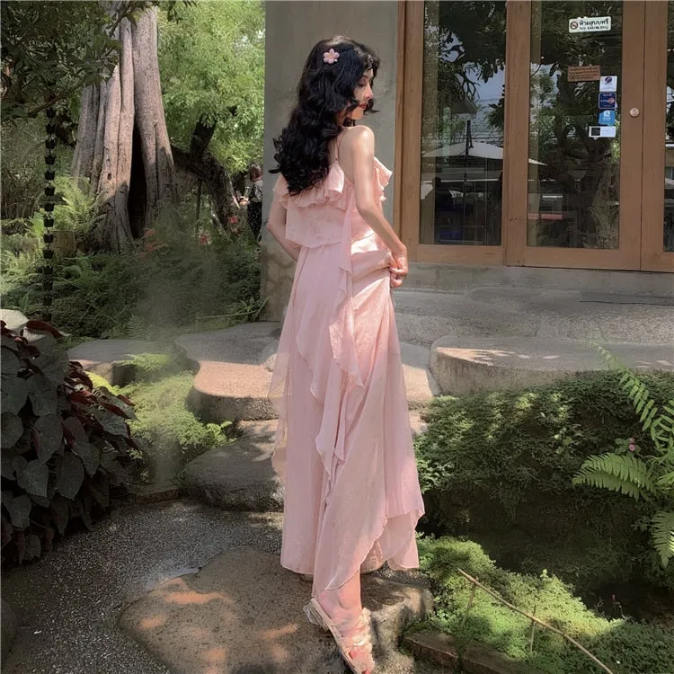 Eva Blush Pink Chiffon Fairy Dress