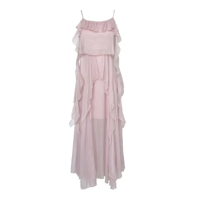 Eva Blush Pink Chiffon Fairy Dress