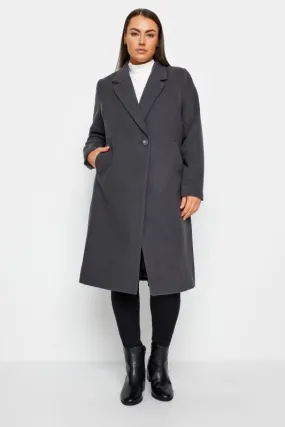 Evans Charcoal Grey Midi Formal Coat