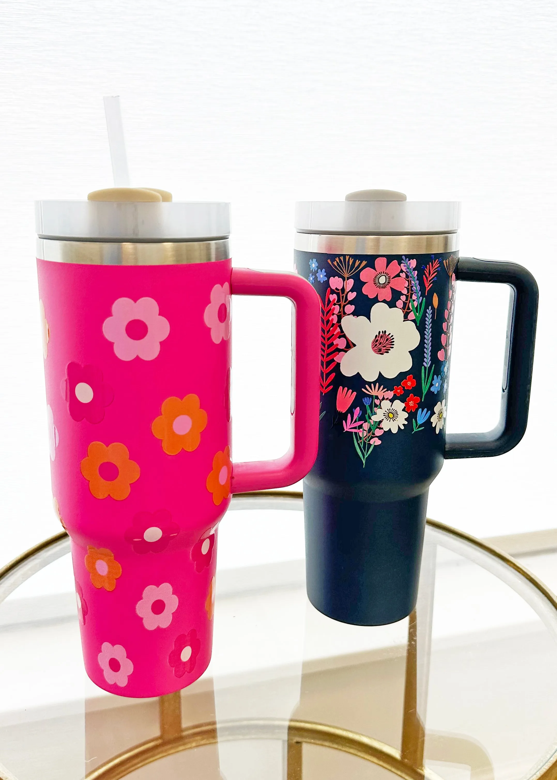 Floral 40OZ Tumblers - 2 Colors!