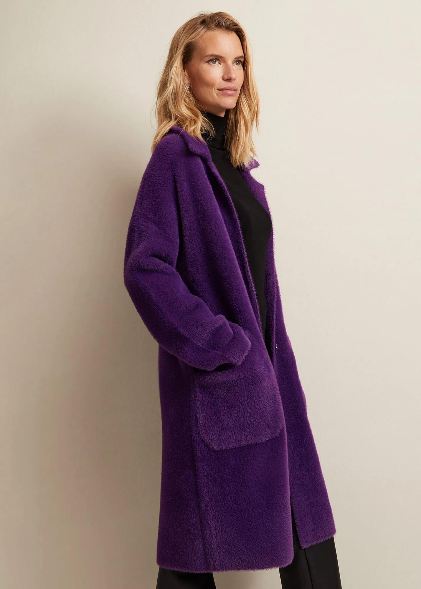 Floressa Fluffy Knitted Coat