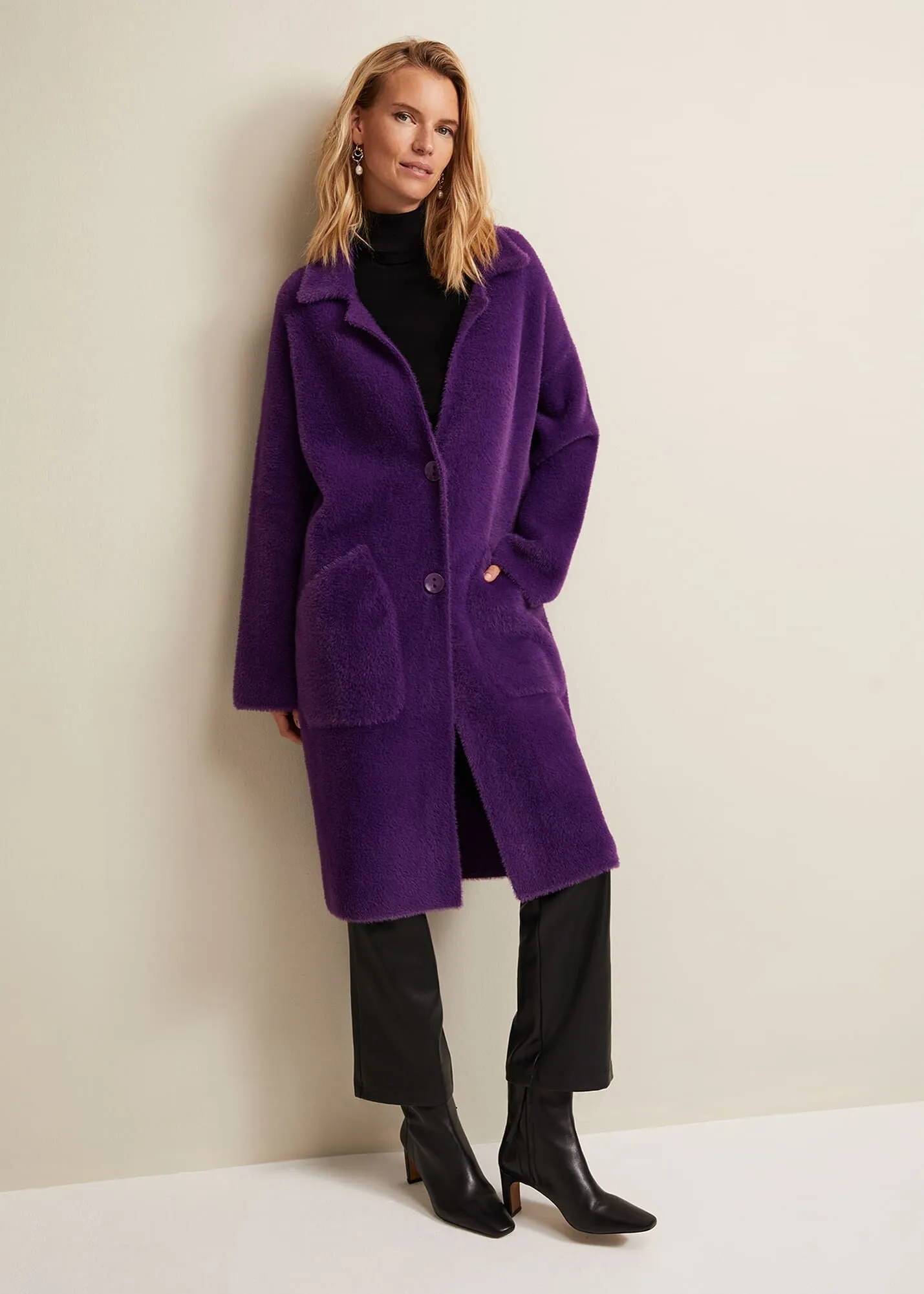 Floressa Fluffy Knitted Coat